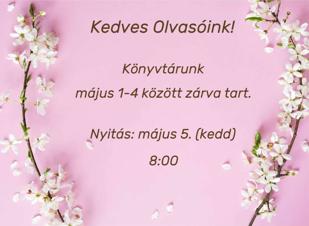 plakát a nyitvatartásról